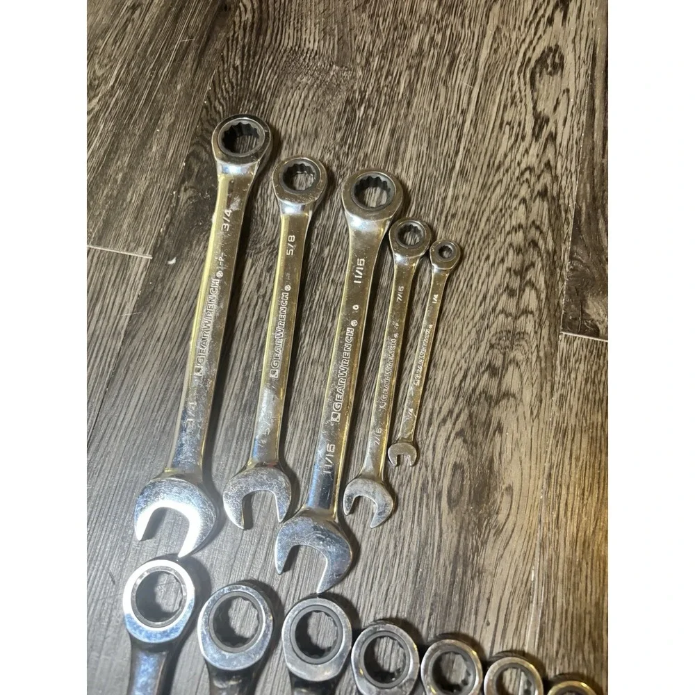 GearWrench 12 Pc Ratcheting Wrench Set Combination Metric